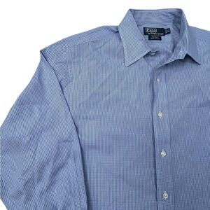 Polo by Ralph Lauren Light Blue Micro-Check Dress Shirt
